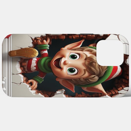 3d Funny Niedlich Christmas Elf Case-Mate iPhone Hülle (Rückseite (Horizontal))