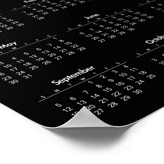 3D Funny Pig 2 Black Calendar Poster 2021 (Ecke)