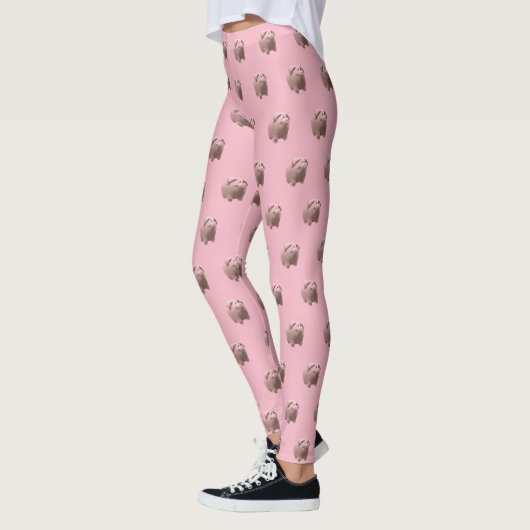 3D Funny Pig Year Zodiac wählen Leggings 2 (Links)