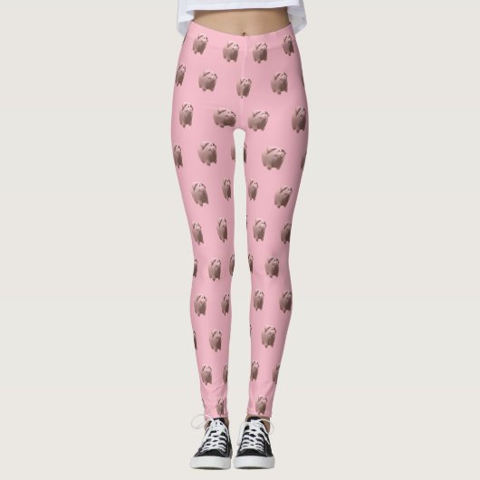 3D Funny Pig Year Zodiac wählen Leggings 2 (Vorderseite)