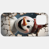 3d Funny Snowman Weihnachten Case-Mate iPhone Hülle (Rückseite (Horizontal))