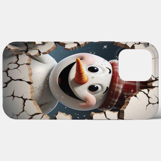 3d Funny Snowman Weihnachten Case-Mate iPhone Hülle (Rückseite (Horizontal))