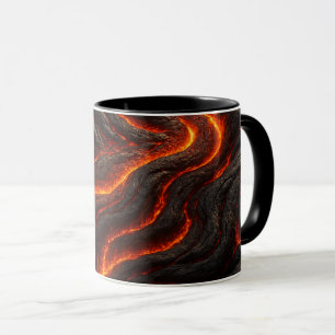 3D-Fusionslava, realistisches und starkes Design Tasse