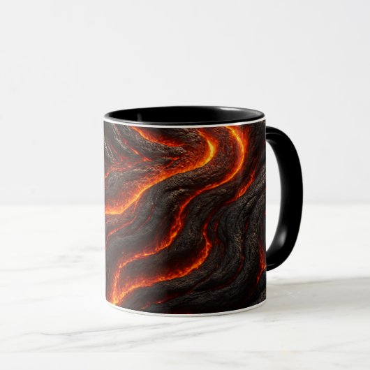 3D-Fusionslava, realistisches und starkes Design Tasse (VorderseiteRechts)