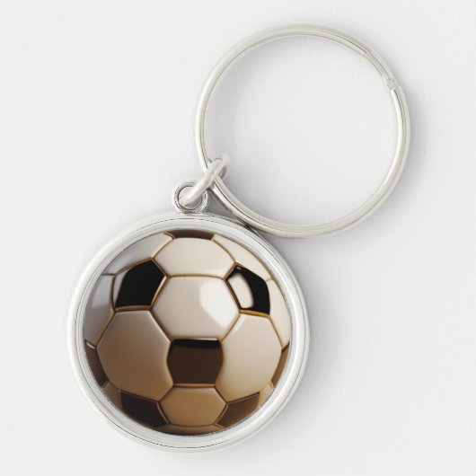 3D-Fußballdesign – Schlüsselanhänger mit individue (Vorne)