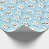 3D Gänseblümchen Geschenkpapier (Ecke)