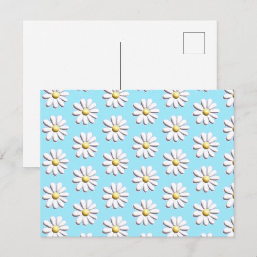 3D Gänseblümchen Postkarte (Vorne/Hinten)
