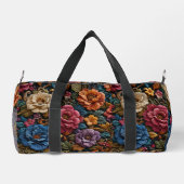 3D gedruckte farbenfrohe Blumenmuster Duffle Bag (Rückseite)