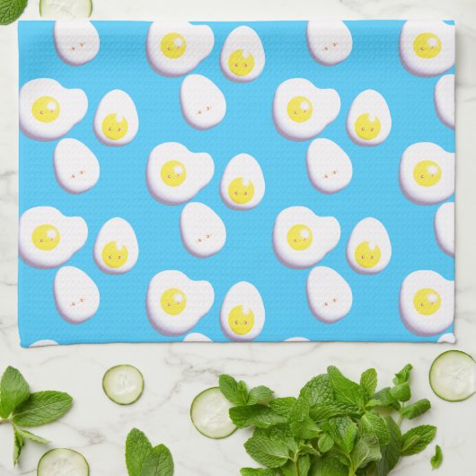 3D gekochte und gefrorene Eier Geschirrtuch (Gefaltet)