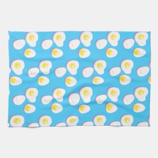 3D gekochte und gefrorene Eier Geschirrtuch (Horizontal)