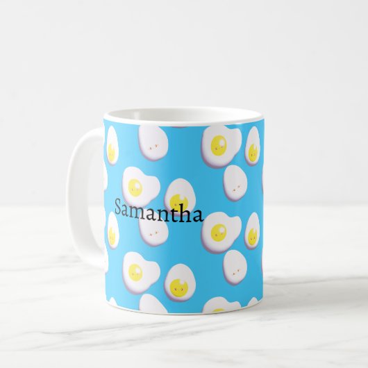 3D gekochte und gefrorene Eier Kaffeetasse (Vorderseite Links)