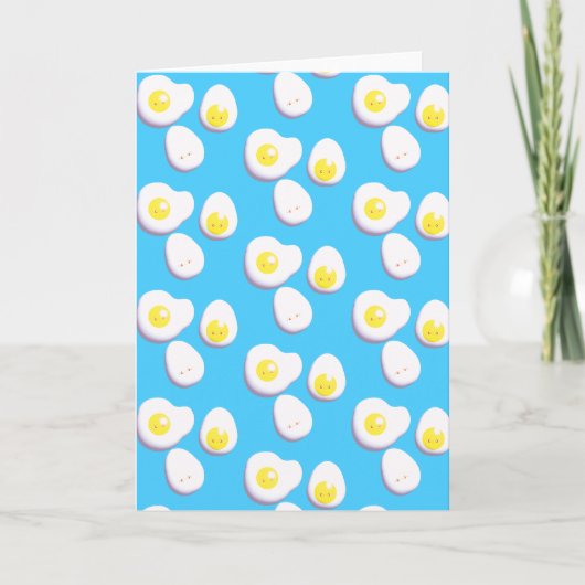 3D gekochte und gefrorene Eier Karte (Vorderseite)