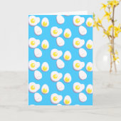 3D gekochte und gefrorene Eier Karte (Gelbe Blume)