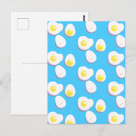 3D gekochte und gefrorene Eier Postkarte