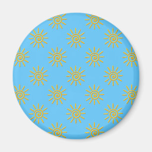 3D-Gelbe Sonnensegel Zeichnend Muster Magnet
