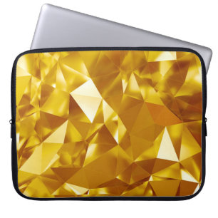 3D Geometrie: Metallisches Hintergrunddesign Laptopschutzhülle