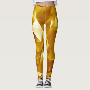 3D Geometrie: Metallisches Hintergrunddesign Leggings