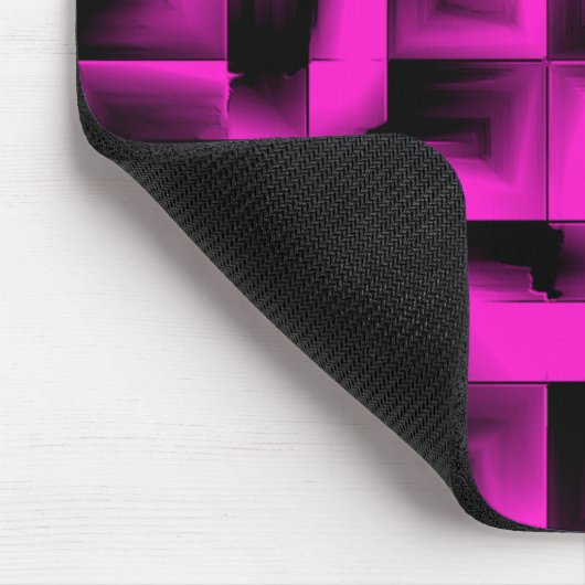 3D Geometrie - schockierendes Rosa AH2009 Mousepad (Ecke)
