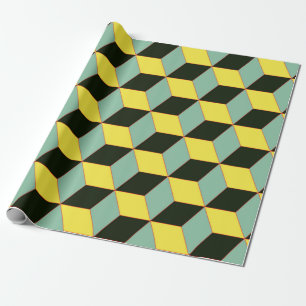 3D-geometrisch Vintages nahtloses Muster mit c Geschenkpapier