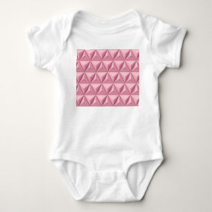 3D geometrische Dreiecke: minimalistischer Hinterg Baby Strampler