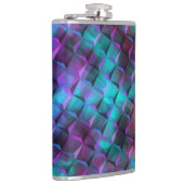 3D geometrische Formen, rosa bis bläulich lila gef Flachmann (Rechts)