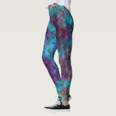 3D geometrische Formen, rosa bis bläulich lila gef Leggings (Links)
