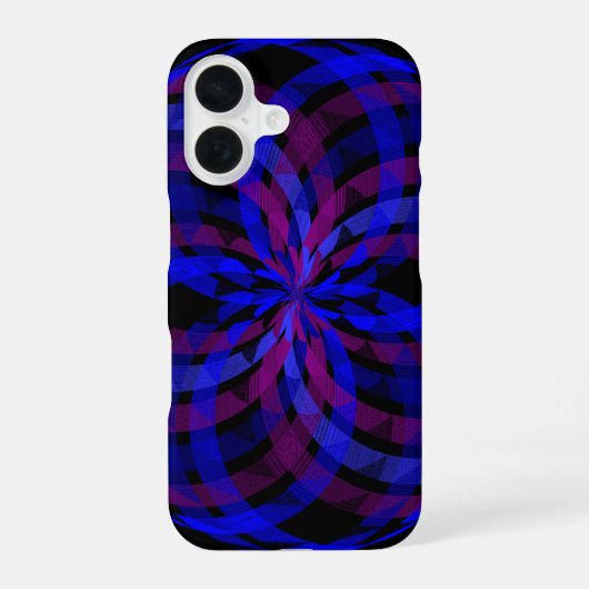 3D geometrisches Blumenblatt-Mittelteil iPhone 16  Hülle (Rückseite)