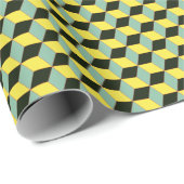 3D Geometrisches Kubikdesign Geschenkpapier (Rolleneckpunkt)