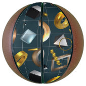 3D Geometrisches Muster Basketball (Vertikal)