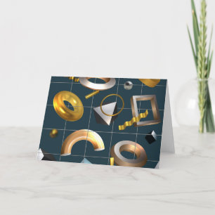 3D geometrisches Muster Dankeskarte