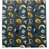 3D Geometrisches Muster Duschvorhang (Vorderseite)