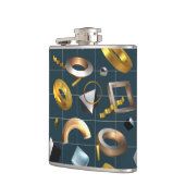 3D Geometrisches Muster Flachmann (Links)