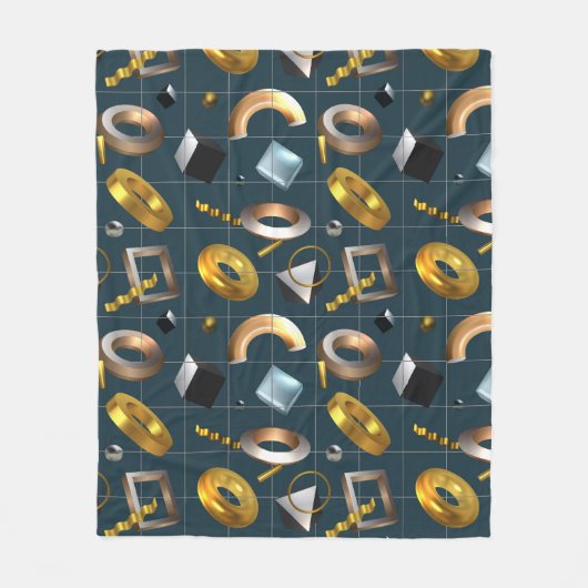 3D Geometrisches Muster Fleecedecke (Vorderseite)