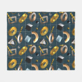 3D Geometrisches Muster Fleecedecke (Vorderseite (Horizontal))