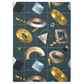 3D Geometrisches Muster Klemmbrett (Rückseite)