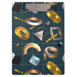 3D Geometrisches Muster Klemmbrett