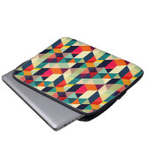 3D Geometrisches Muster RETRO Mitte Jahrhundert Le Laptopschutzhülle (Vorne Knopf)