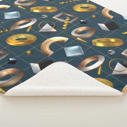 3D Geometrisches Muster Sherpadecke (3/4)