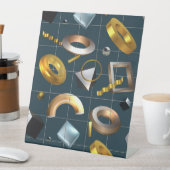 3D Geometrisches Muster Sockelschild (In Situ)