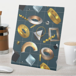 3D Geometrisches Muster Sockelschild