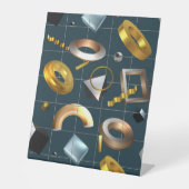 3D Geometrisches Muster Sockelschild (Vorderseite)
