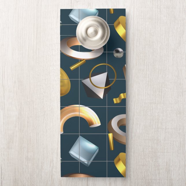 3D Geometrisches Muster Türanhänger (Auf Knauf)