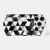 3D Geometrisches Würfel Monochrome Illusionsmuster iPhone Hülle (Rückseite (Horizontal))