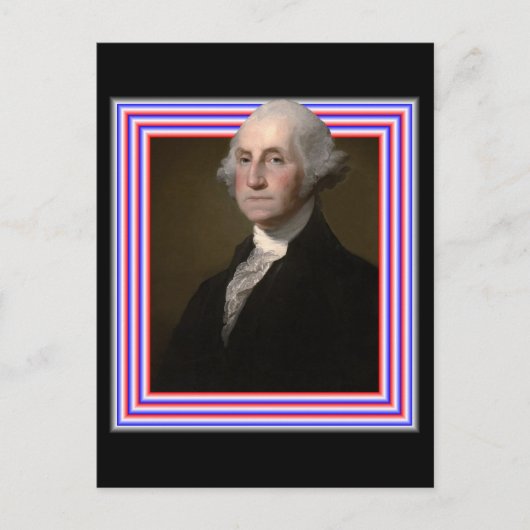 3D GEORGE WASHINGTON POSTCARD POSTKARTE (Vorderseite)
