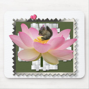 3D gerahmtes niedliches Baby-Eichhörnchen auf eine Mousepad