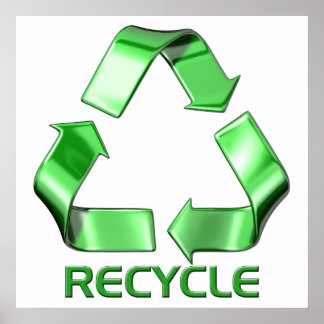 3d Gerecycelt Grafik Poster