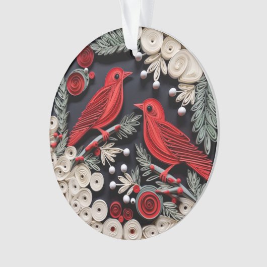 3d Geschenkte Art Birds Ornament (Vorderseite)