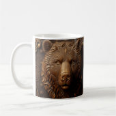 3D-geschichteter Lederschau gedruckter Grizzlybär Kaffeetasse (Links)
