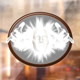 3D Ghost Coming Out of Mirror Halloween Fensteraufkleber