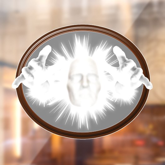 3D Ghost Coming Out of Mirror Halloween Fensteraufkleber (Blatt 2)